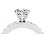 White gold Heart Cut Cut Channel Set Diamond Engagement Ring with Four-Prong Setting_11