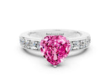 White gold Heart Cut Cut Channel Set Diamond Engagement Ring with Four-Prong Setting_11