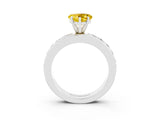 White gold Heart Cut Cut Channel Set Diamond Engagement Ring with Four-Prong Setting_15