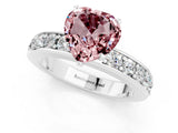 White gold Heart Cut Cut Channel Set Diamond Engagement Ring with Four-Prong Setting_1