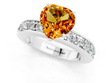 White gold Heart Cut Cut Channel Set Diamond Engagement Ring with Four-Prong Setting_1