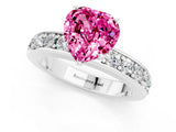 White gold Heart Cut Cut Channel Set Diamond Engagement Ring with Four-Prong Setting_25