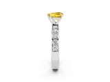 White gold Heart Cut Cut Channel Set Diamond Engagement Ring with Four-Prong Setting_26