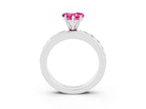 White gold Heart Cut Cut Channel Set Diamond Engagement Ring with Four-Prong Setting_27