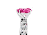 White gold Heart Cut Cut Channel Set Diamond Engagement Ring with Four-Prong Setting_29