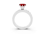 White gold Heart Cut Cut Channel Set Diamond Engagement Ring with Four-Prong Setting_3