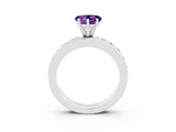 White gold Heart Cut Cut Channel Set Diamond Engagement Ring with Four-Prong Setting_3