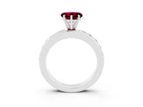 White gold Heart Cut Cut Channel Set Diamond Engagement Ring with Four-Prong Setting_3
