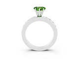 White gold Heart Cut Cut Channel Set Diamond Engagement Ring with Four-Prong Setting_3