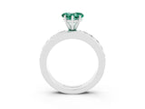 White gold Heart Cut Cut Channel Set Diamond Engagement Ring with Four-Prong Setting_3