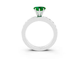 White gold Heart Cut Cut Channel Set Diamond Engagement Ring with Four-Prong Setting_3