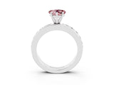 White gold Heart Cut Cut Channel Set Diamond Engagement Ring with Four-Prong Setting_3