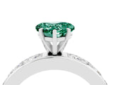 White gold Heart Cut Cut Channel Set Diamond Engagement Ring with Four-Prong Setting_4