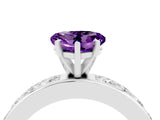 White gold Heart Cut Cut Channel Set Diamond Engagement Ring with Four-Prong Setting_4