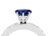 White gold Heart Cut Cut Channel Set Diamond Engagement Ring with Four-Prong Setting_4