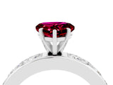 White gold Heart Cut Cut Channel Set Diamond Engagement Ring with Four-Prong Setting_4