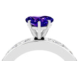 White gold Heart Cut Cut Channel Set Diamond Engagement Ring with Four-Prong Setting_4