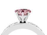 White gold Heart Cut Cut Channel Set Diamond Engagement Ring with Four-Prong Setting_4