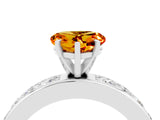 White gold Heart Cut Cut Channel Set Diamond Engagement Ring with Four-Prong Setting_4