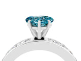 White gold Heart Cut Cut Channel Set Diamond Engagement Ring with Four-Prong Setting_4