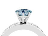 White gold Heart Cut Cut Channel Set Diamond Engagement Ring with Four-Prong Setting_4