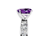 White gold Heart Cut Cut Channel Set Diamond Engagement Ring with Four-Prong Setting_5