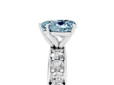 White gold Heart Cut Cut Channel Set Diamond Engagement Ring with Four-Prong Setting_5