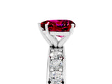 White gold Heart Cut Cut Channel Set Diamond Engagement Ring with Four-Prong Setting_5