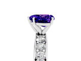 White gold Heart Cut Cut Channel Set Diamond Engagement Ring with Four-Prong Setting_5