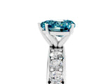 White gold Heart Cut Cut Channel Set Diamond Engagement Ring with Four-Prong Setting_5