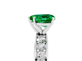 White gold Heart Cut Cut Channel Set Diamond Engagement Ring with Four-Prong Setting_5
