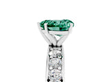 White gold Heart Cut Cut Channel Set Diamond Engagement Ring with Four-Prong Setting_5