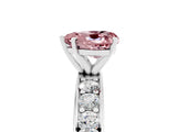 White gold Heart Cut Cut Channel Set Diamond Engagement Ring with Four-Prong Setting_5