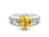 White gold Heart Cut Cut Channel Set Diamond Engagement Ring with Four-Prong Setting_6