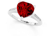 White gold Heart Cut Cut Channel Set Solitaire Engagement Ring with Four-Prong Setting_1
