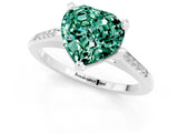 White gold Heart Cut Cut Channel Set Solitaire Engagement Ring with Four-Prong Setting_1
