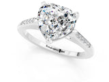 White gold Heart Cut Cut Channel Set Solitaire Engagement Ring with Four-Prong Setting_1