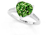 White gold Heart Cut Cut Channel Set Solitaire Engagement Ring with Four-Prong Setting_1