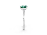White gold Heart Cut Cut Channel Set Solitaire Engagement Ring with Four-Prong Setting_2