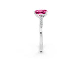 White gold Heart Cut Cut Channel Set Solitaire Engagement Ring with Four-Prong Setting_2