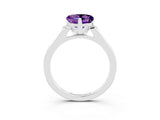 White gold Heart Cut Cut Channel Set Solitaire Engagement Ring with Four-Prong Setting_3
