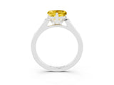 White gold Heart Cut Cut Channel Set Solitaire Engagement Ring with Four-Prong Setting_3