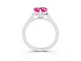 White gold Heart Cut Cut Channel Set Solitaire Engagement Ring with Four-Prong Setting_3