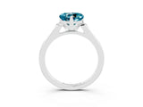 White gold Heart Cut Cut Channel Set Solitaire Engagement Ring with Four-Prong Setting_3