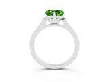 White gold Heart Cut Cut Channel Set Solitaire Engagement Ring with Four-Prong Setting_3