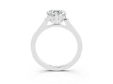 White gold Heart Cut Cut Channel Set Solitaire Engagement Ring with Four-Prong Setting_3