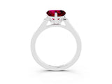 White gold Heart Cut Cut Channel Set Solitaire Engagement Ring with Four-Prong Setting_3