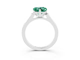 White gold Heart Cut Cut Channel Set Solitaire Engagement Ring with Four-Prong Setting_3