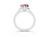 White gold Heart Cut Cut Channel Set Solitaire Engagement Ring with Four-Prong Setting_3