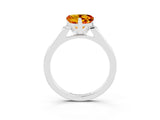 White gold Heart Cut Cut Channel Set Solitaire Engagement Ring with Four-Prong Setting_3